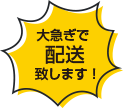 大急ぎで翌日配送致します